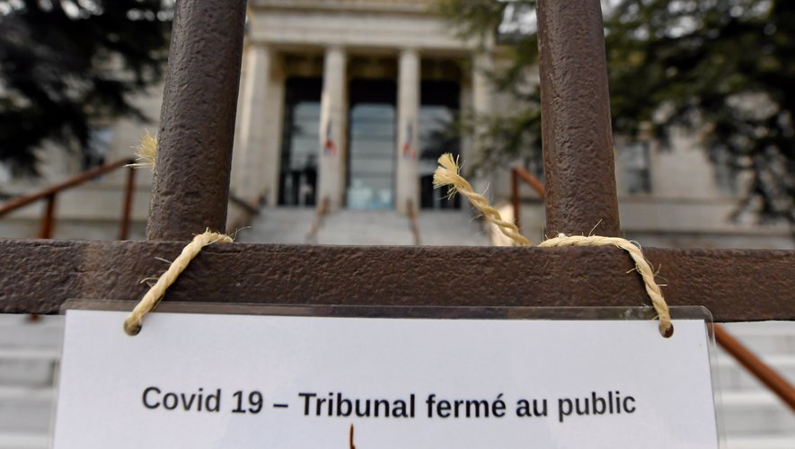 Depuis le début du confinement, le tribunal  de Rodez ne gère plus que  les affaires urgentes.