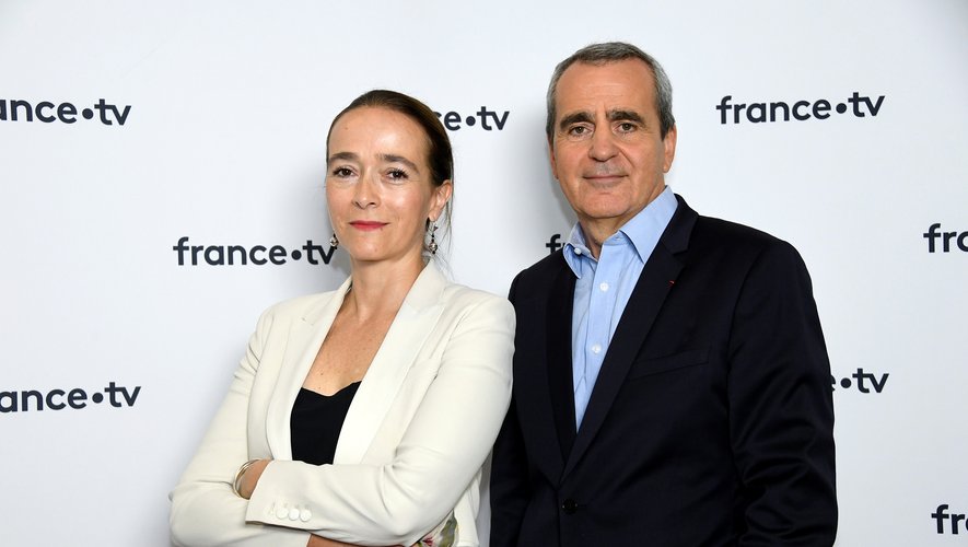 Takis Candilis, directeur des programmes de France Télévisions, aux cotés de sa présidente Delphine Ernotte