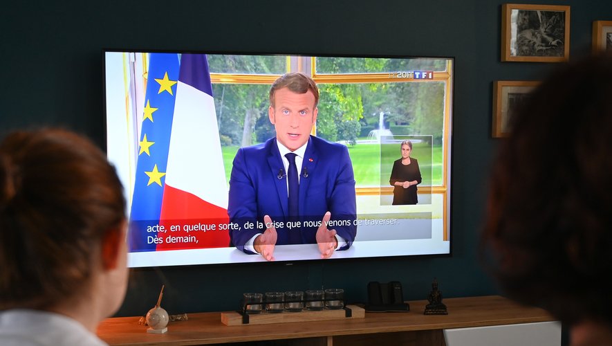 Un total de 23,6 millions de téléspectateurs ont regardé dimanche soir l'allocution du président Emmanuel Macron