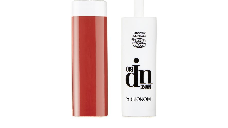 Un des rouges à lèvres liquides issus de la gamme Monoprix Make-Up Bio.