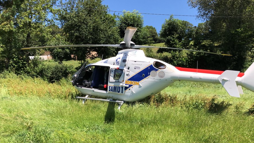 La victime a été évacuée vers le CHU de Clermont-Ferrand par l'hélicoptère du Samu.