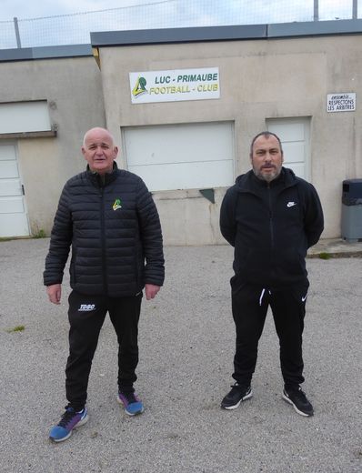 Le président de LPFC, Dominique Barbier de Reulle et le nouveau coach de l’équipe fanion, Franco Vignola.