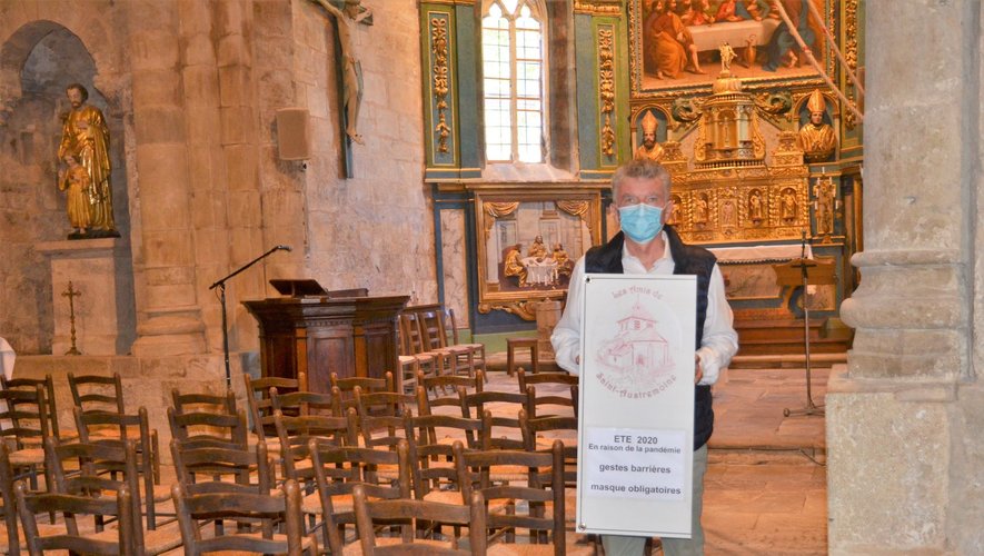 Pascal Hubert et son association ouvrent l’église cet été, en étant vigilants sur les gestes barrières.