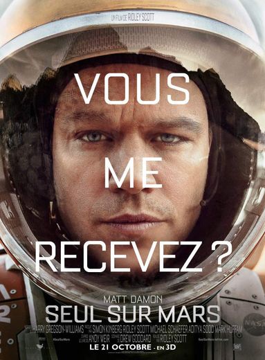 "Seul sur Mars" a rapporté plus de 630 millions de dollars de recettes au box-office mondial.