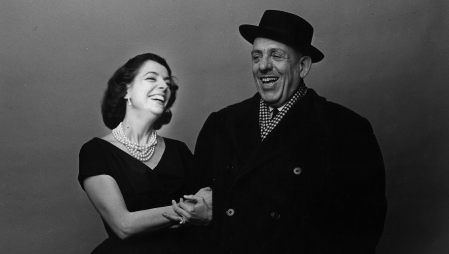 Le compositeur Francis Poulenc et la cantatrice Denise Duval.