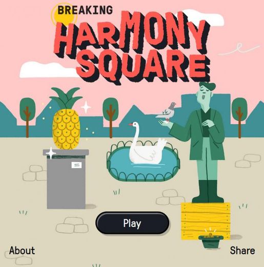 Baptisé "Harmony Square", le jeu en ligne développé par les chercheurs de l'université de Cambridge invite à endosser le rôle de "chef de la désinformation", afin d'essayer de saboter les élections d'une "petite ville paisible".