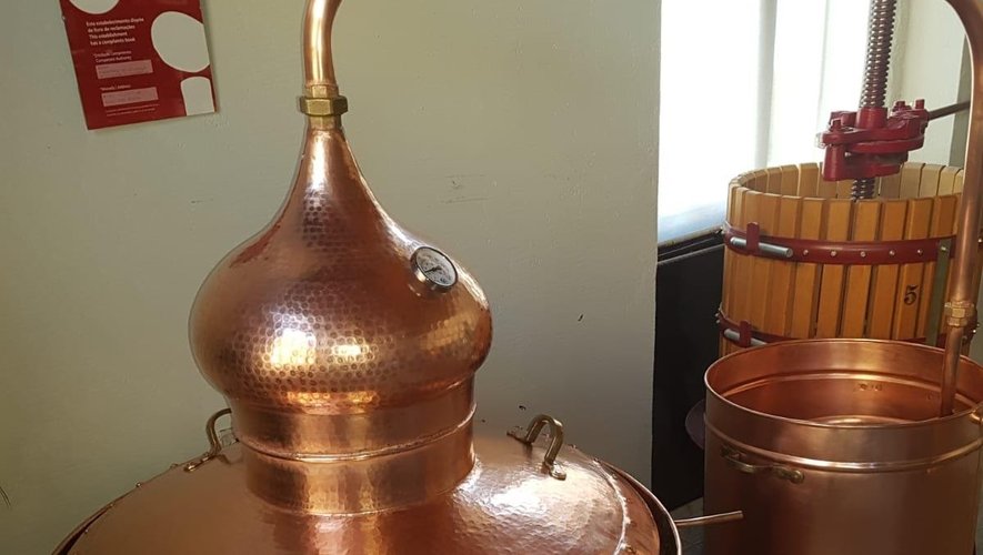 L’alambic que veut acquérir  la coopérative de distillation.