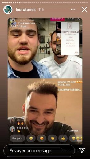 Cyril Lignac présent lors du "live" de vendredi soir.