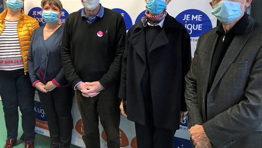 Les responsables de la Ligue contre le cancer en Aveyron.
