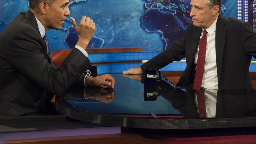 "The Daily Show" (ici en 2015 lorsque son présentateur était encore Jon Stewart) compte parmi les programmes qui allient divertissement et politique.