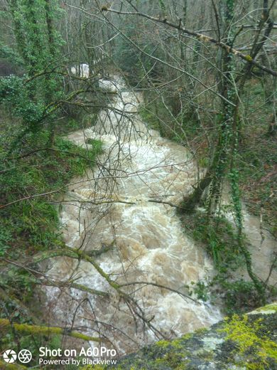 Le ruisseau de la Valette s’est transformé en un véritable torrent.