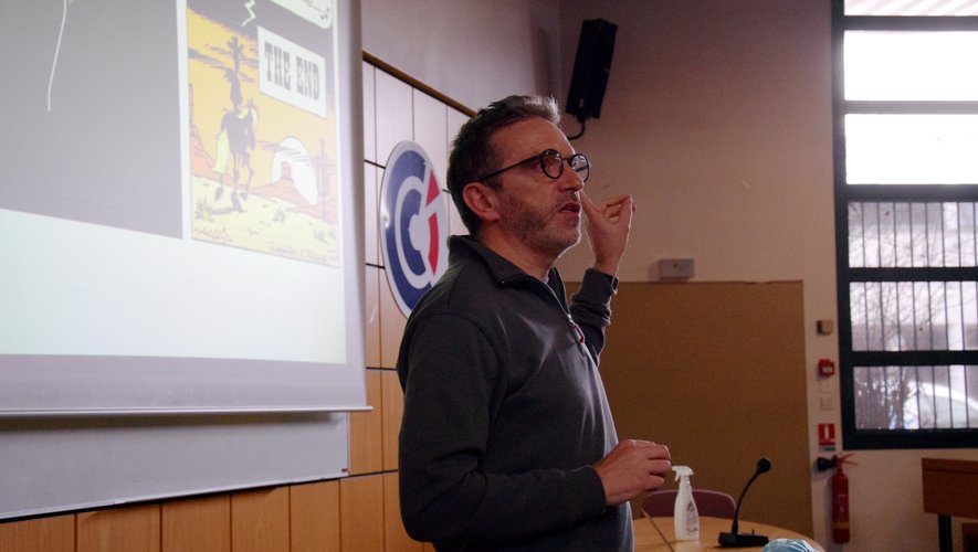 Sébastien Bras, en conférence à l'EGC de Rodez.