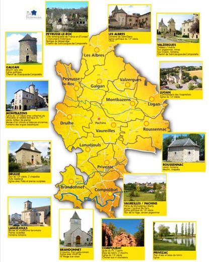Les communes du plateau de Montbazens et leurs particularités.