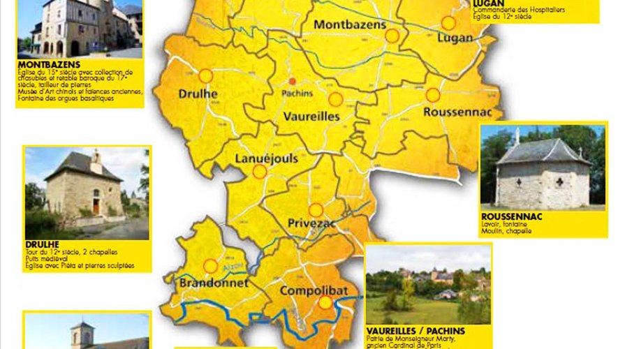 Les communes du plateau de Montbazens et leurs particularités.