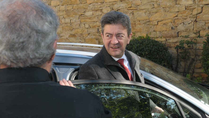 Jean-Luc Mélenchon, ici lors de sa dernière visite en Aveyron, en 2014.