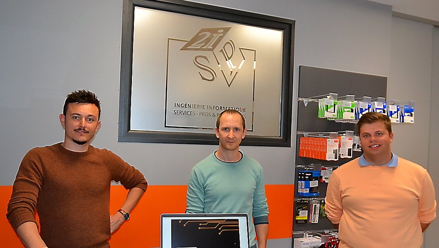 Bruno Baldisser, gérant de 2ISP, et ses deux salariés, Aurélien Thierry  et Aurélien Coutal.