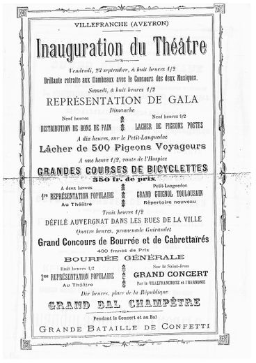Le premier jour des festivités organisées pour l'inauguration, les 23, 24 et 25 septembre 1898.