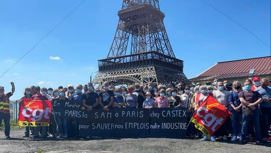 Le coup est réussi, l'illusion presque parfaite pour les salariés de Sam sous la Tour Eiffel... de Capdenac-Gare.