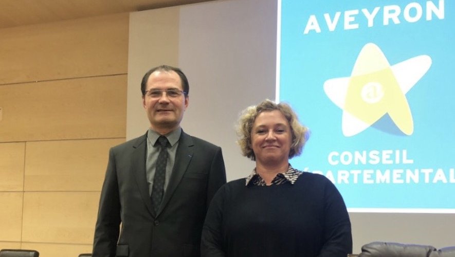 Éric Cantournet et Stéphanie Bayol, les conseillers départementaux du canton de Villefranche-de-Rouergue.