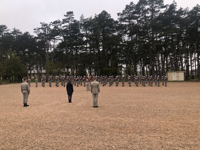 La ministre a participé aux commémoration de Camerone, la fête des légionnaires.