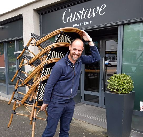 Nicolas Lacoste, en pleins préparatifs « Chez Gustave ».