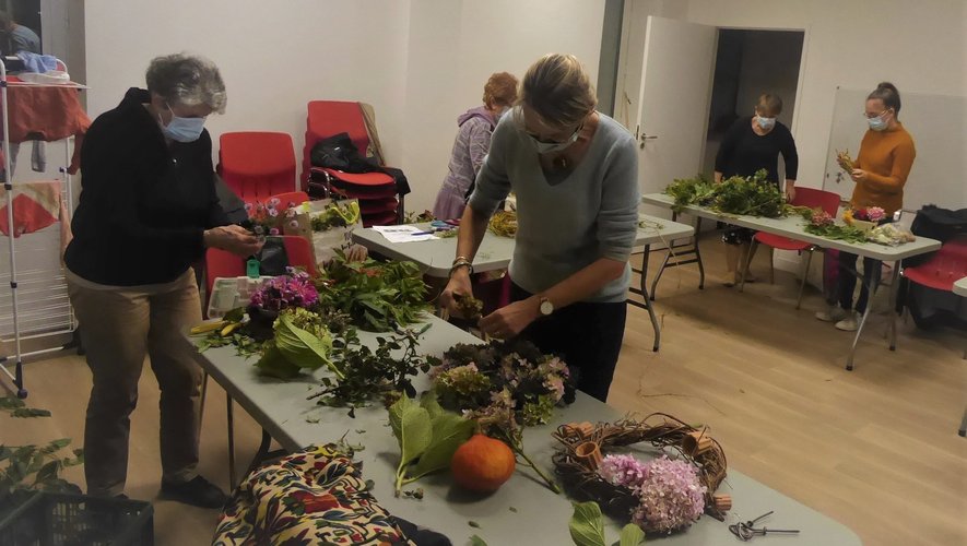 Les participantes au dernier atelier d’art floral en octobre 2020.
