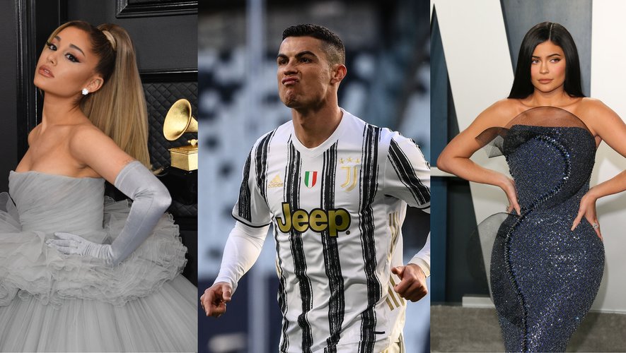 Ariana Grande, Cristiano Ronaldo et Kylie Jenner font partie du top 5 des stars les plus suivies sur Instagram.