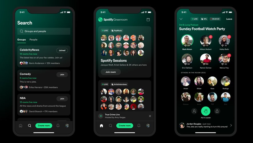 Greenroom, l'application lancée par Spotify