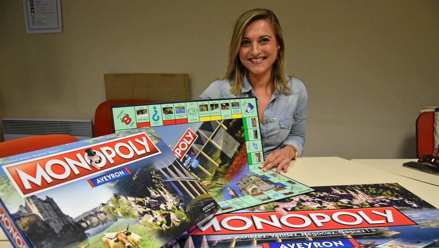 Présidente de la Jeune chambre économique de Rodez, Elodie Peyrouty est fière de présenter la nouvelle édition, la troisième, du Monopoly Aveyron. 