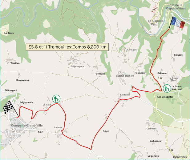 Les ES8 et 11 du 47e rallye du Rouergue.