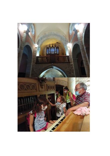 L’orgue dans l’église Saint-Julien de Vimenet.