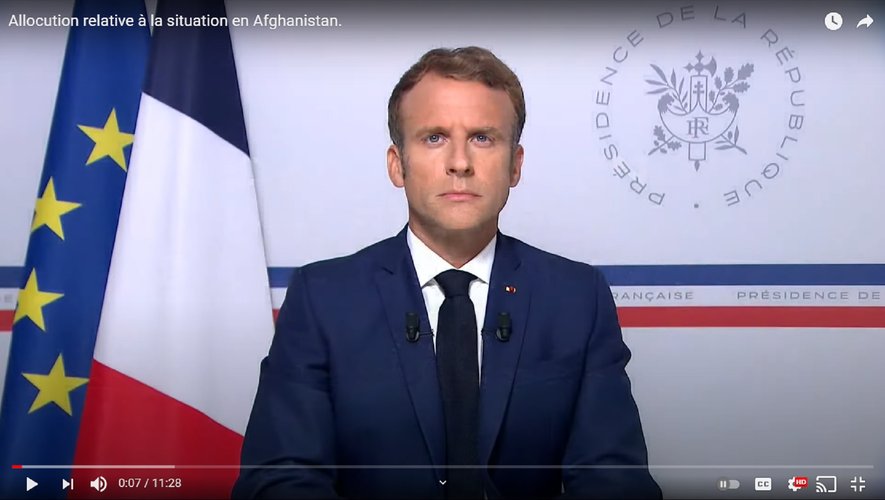 Le président Emmanuel Macron s'est exprimé ce lundi 16 août à la télévision française dans une allocution relative à la situation en Afghanistan.