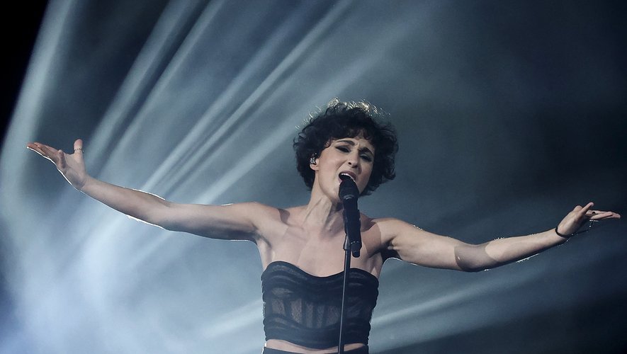 France's Barbara Pravi performs during the final of the 65th edition of the Eurovision Song Contest 2021, at the Ahoy convention centre in Rotterdam
