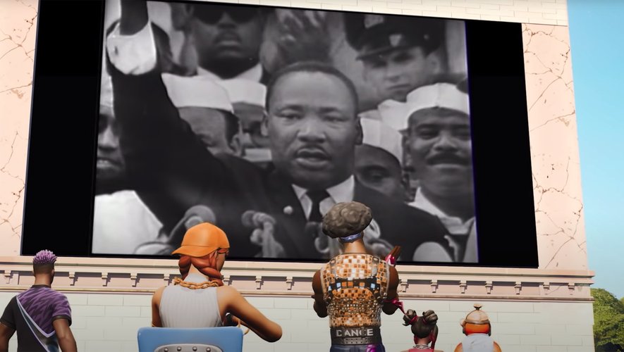 Les utilisateurs de Fortnite peuvent assister au discours emblématique de Martin Luther King Jr "I have dream", dans le cadre du "March Through Time", une collaboration entre "Fortnite" et le magazine Time.