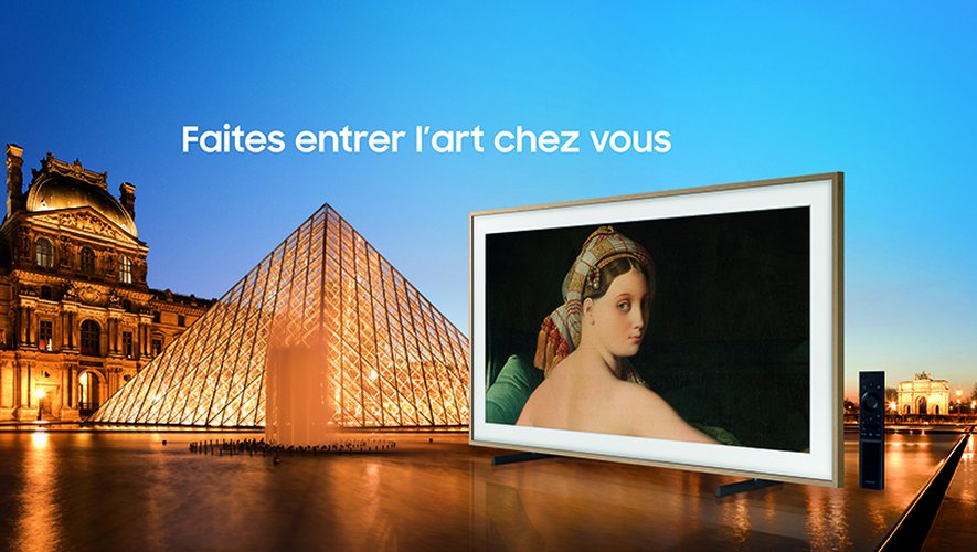 Les possesseurs d'un téléviseur Samsung The Frame vont pouvoir profiter chez eux de quelques-unes des plus belles oeuvres d'ordinaire exposées au Louvre.