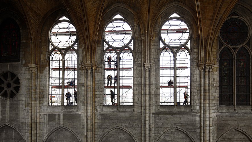 Les travaux de sécurisation et de consolidation de la cathédrale avaient débuté dès le 16 avril 2019, au lendemain de l’incendie.