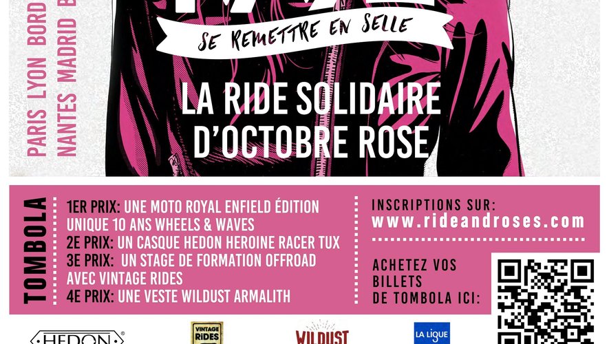La ride Solidaire pour aider les femmes "à se remettre en selle après un cancer" aura lieu le 3 octobre prochain dans 10 villes françaises et européennes.