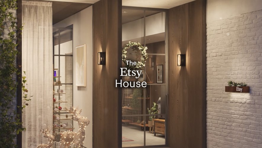 Etsy ouvre les portes d'une maison virtuelle pour les fêtes de fin d'année.