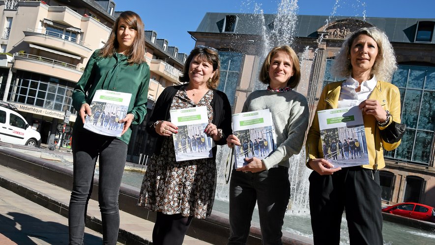 Agathe Mini, chargée de mission sur la transition écologique à la Ville, aux côtés d’élues : Monique Bultel-Herment, Sarah Vidal et Mathilde Faux.