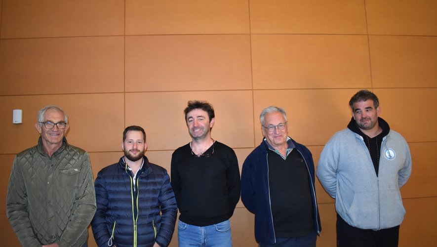 De gauche à droite : Claude Saleil, Alexis Solignac, Vincent Salgues, Guy Martin et Jean-Christophe Gas.
