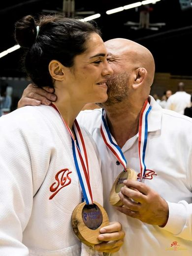 Gwenaëlle Viard et son entraîneur, Celso Martins.