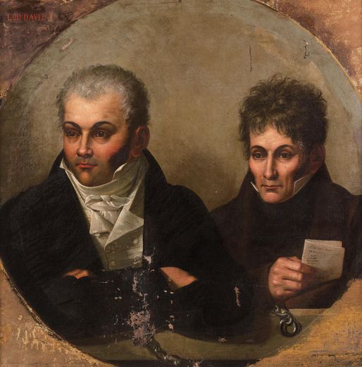 ortrait de Bernard-Charles Bastide et Joseph Jausion, toile d’origine, 90 x 88 cm. Estimation : 6 000/8 000 €