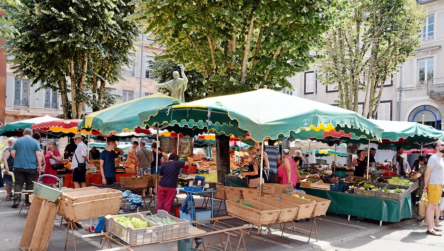 Le marché de Rodez place  de la Cité, c’est de l’histoire  ancienne.