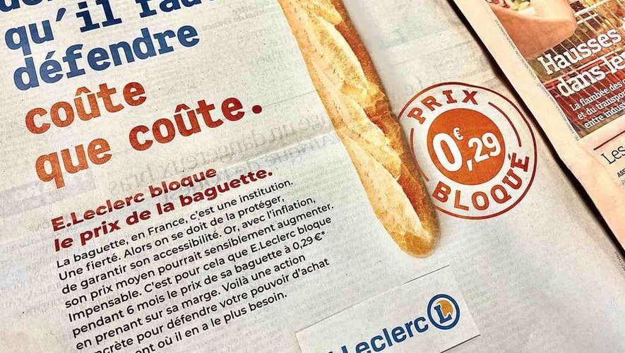 Annoncé mardi par Michel-Edouard Lelcerc sur RMC, la baguette de pain chez les magasins Leclerc sera mise en vente à 0,29 centime pendant une durée de quatre mois.