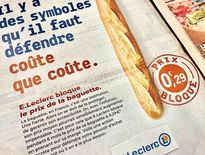 Annoncé mardi par Michel-Edouard Lelcerc sur RMC, la baguette de pain chez les magasins Leclerc sera mise en vente à 0,29 centime pendant une durée de quatre mois.