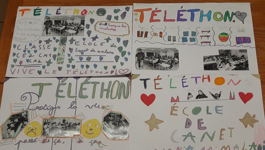 Les enfants de l’école jouent, à leur manière, un rôle important dans la campagne pour le Téléthon.