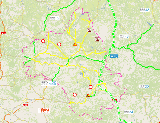 Le site inforoute12.fr donne des indications en temps réel.