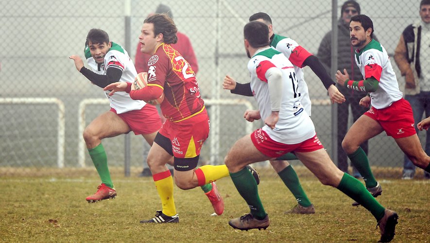 Premier succès de l’année pour le Rodez rugby de Mathieu Delcayre.