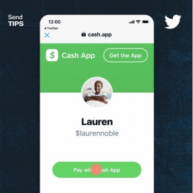 Twitter permet de recevoir de l'argent de ses abonnés notamment sur le service Cash App aux Etats-Unis.