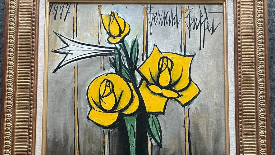 Roses jaunes et lys, de Bernard Buffet